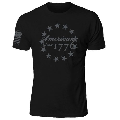 Betsy Ross Black Mens Front Mock