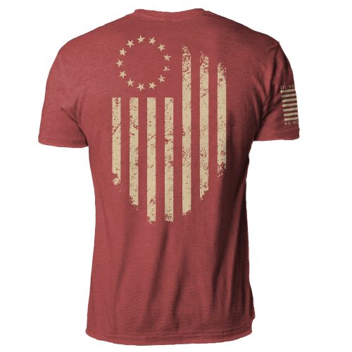 Betsy Ross Cardinal Mens Back Mock