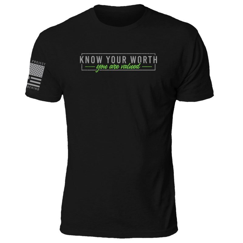 Know Your Worth Mens Front Mock