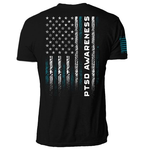 PTSD Awareness Flag Mens Back Mock