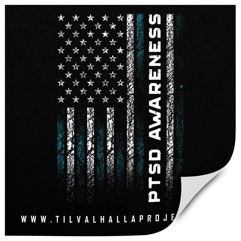 PTSD Awareness Flag Sticker Fold