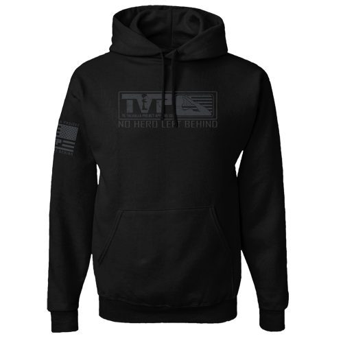 TVP Classic Black Hoodie Front Mock