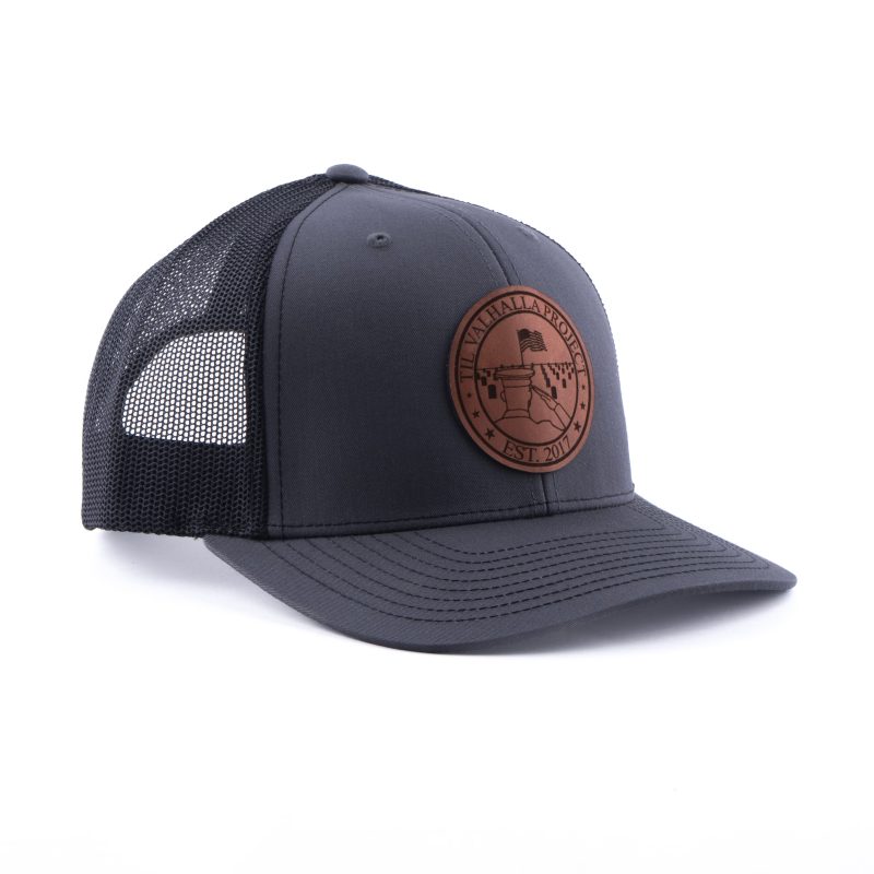 TVPLogoLeatherPatchhatgray.1