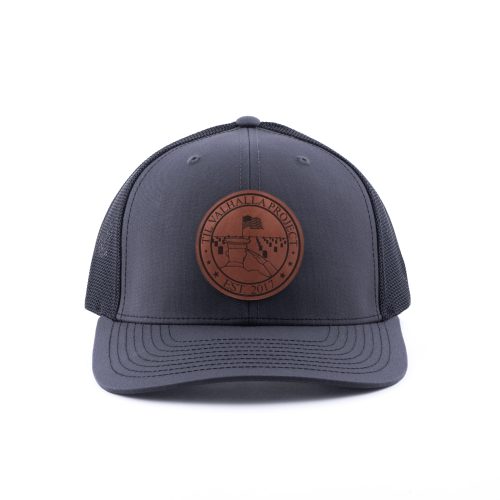 TVPLogoLeatherPatchhatgray.2