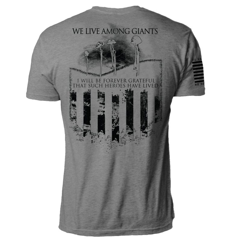 We Live Among Giants Gray Back Mock