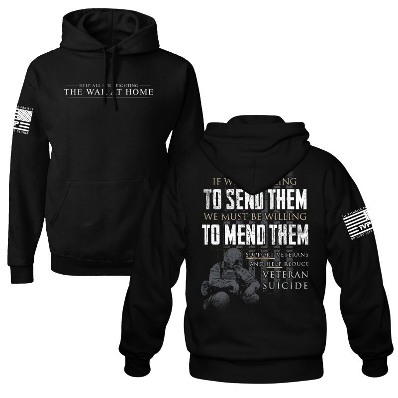 We Must Mend Them Black Hoodie Mens Final Mock