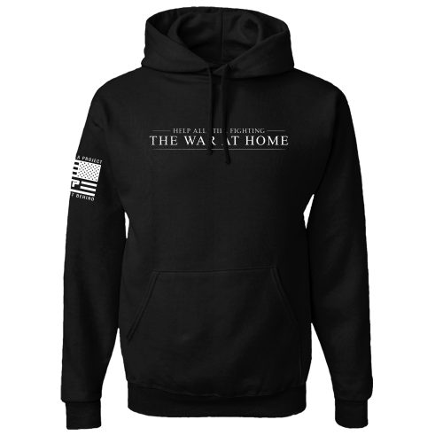 We Must Mend Them Black Hoodie Mens Front Mock