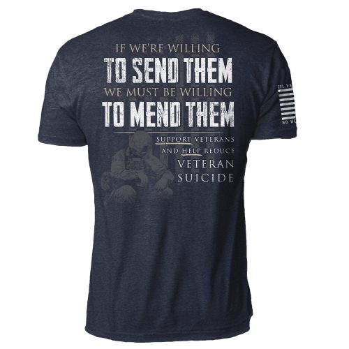 We Must Mend Them Navy Mens Back Mock