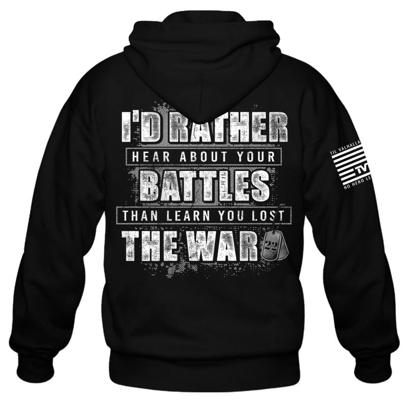 Your Story Matters Black Hoodie Mens Back Mock